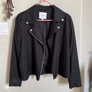 Cuyana moto jacket gold hardware